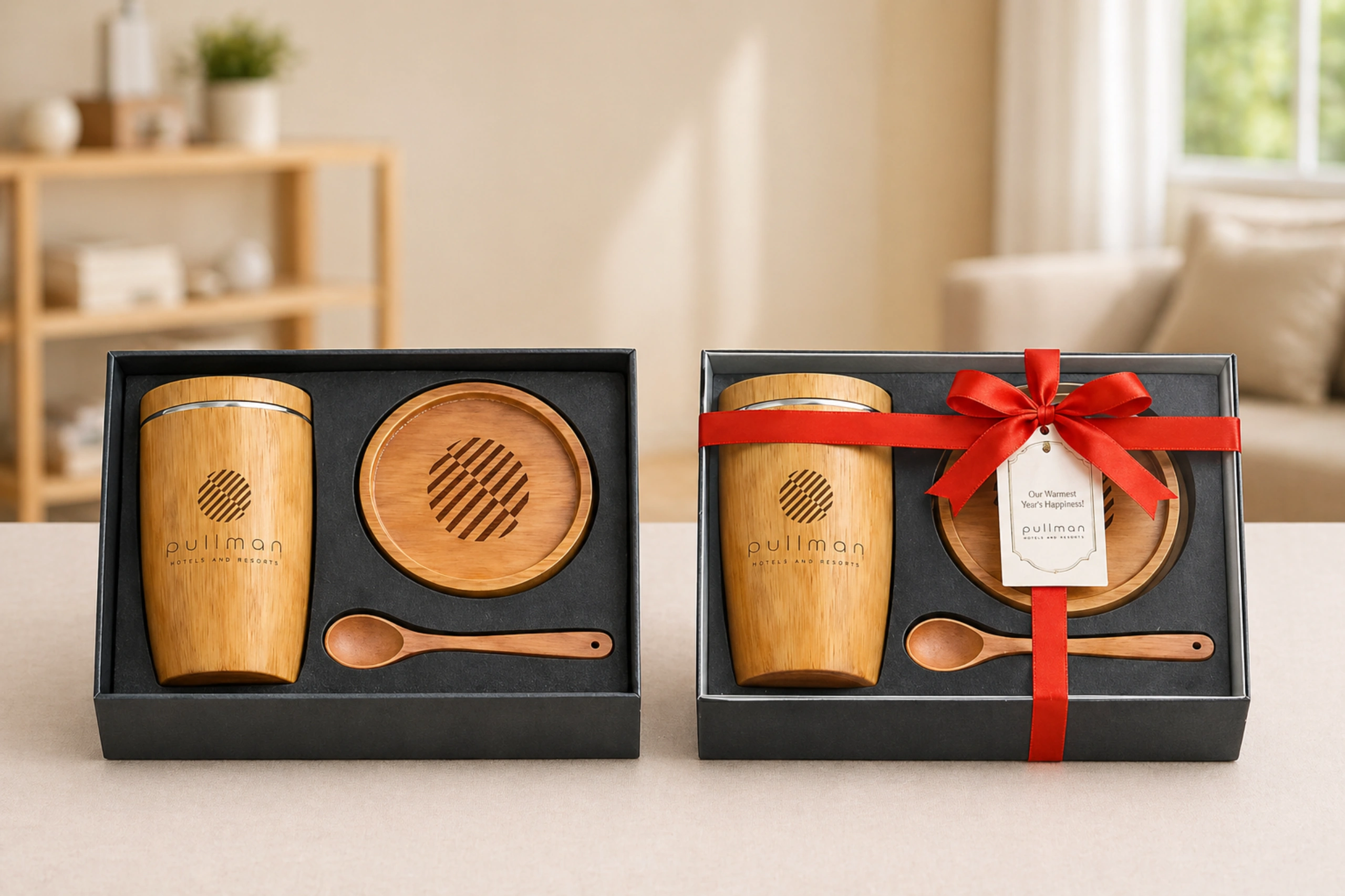 Hampers korporat Pullman Hotels dengan kemasan elegant dari Saville